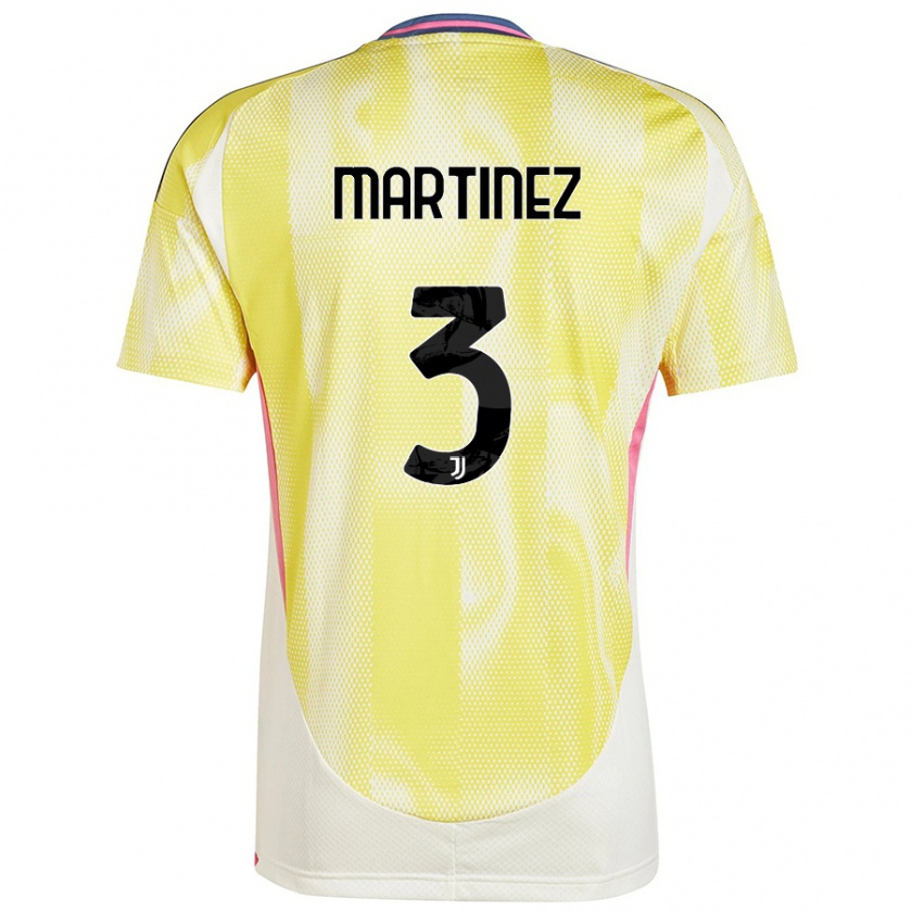 Kandiny Hombre Camiseta Bruno Martinez #3 Amarillo Solar 2ª Equipación 2024/25 La Camisa Chile