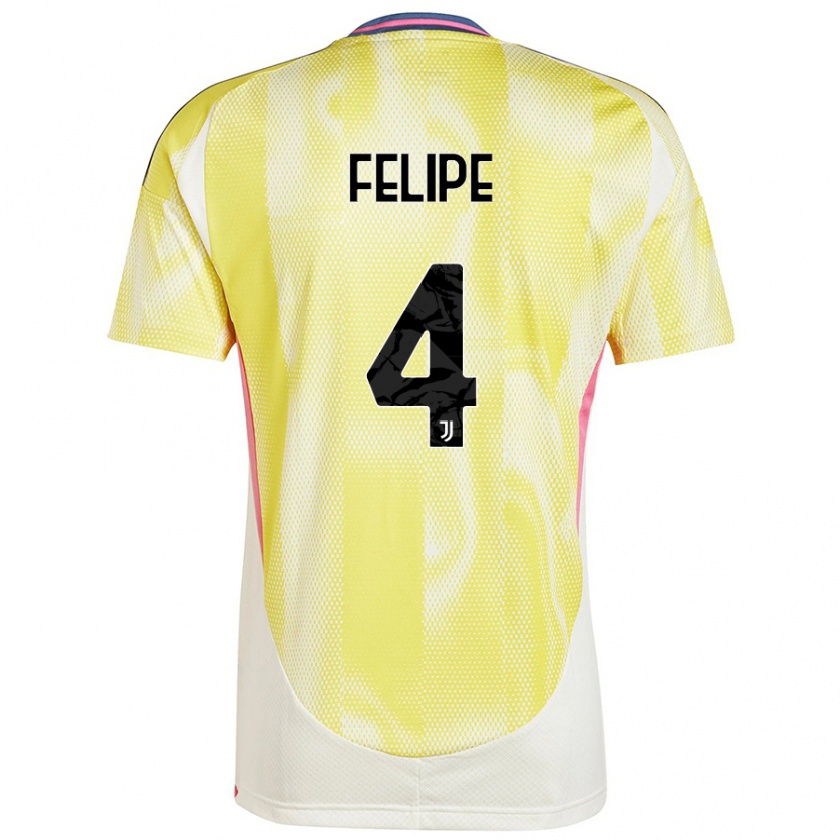 Kandiny Hombre Camiseta Pedro Felipe #4 Amarillo Solar 2ª Equipación 2024/25 La Camisa Chile