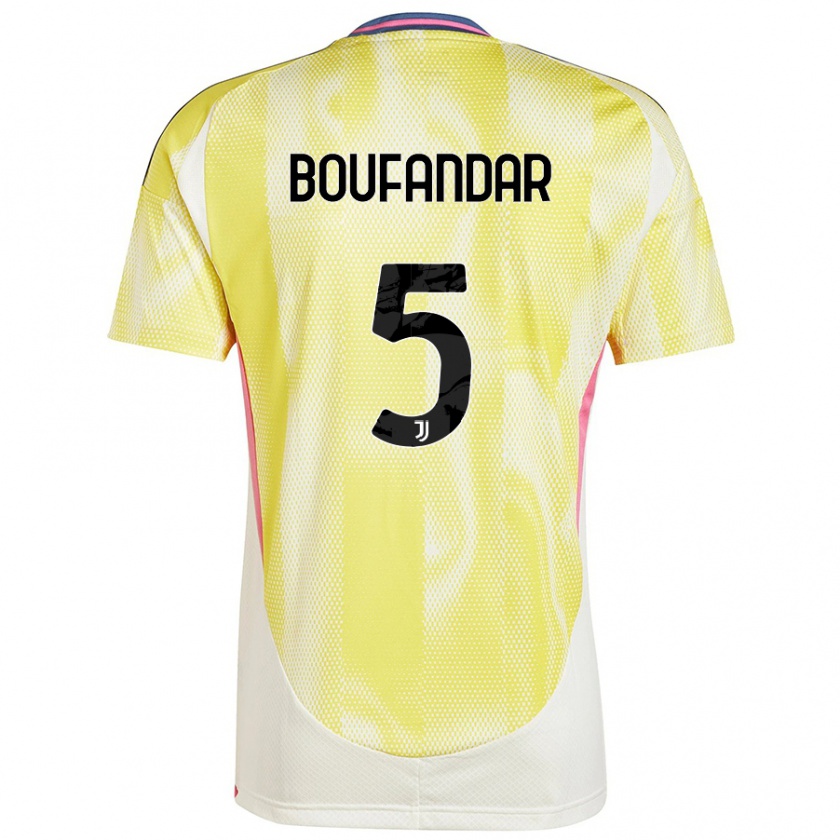 Kandiny Hombre Camiseta Adam Boufandar #5 Amarillo Solar 2ª Equipación 2024/25 La Camisa Chile