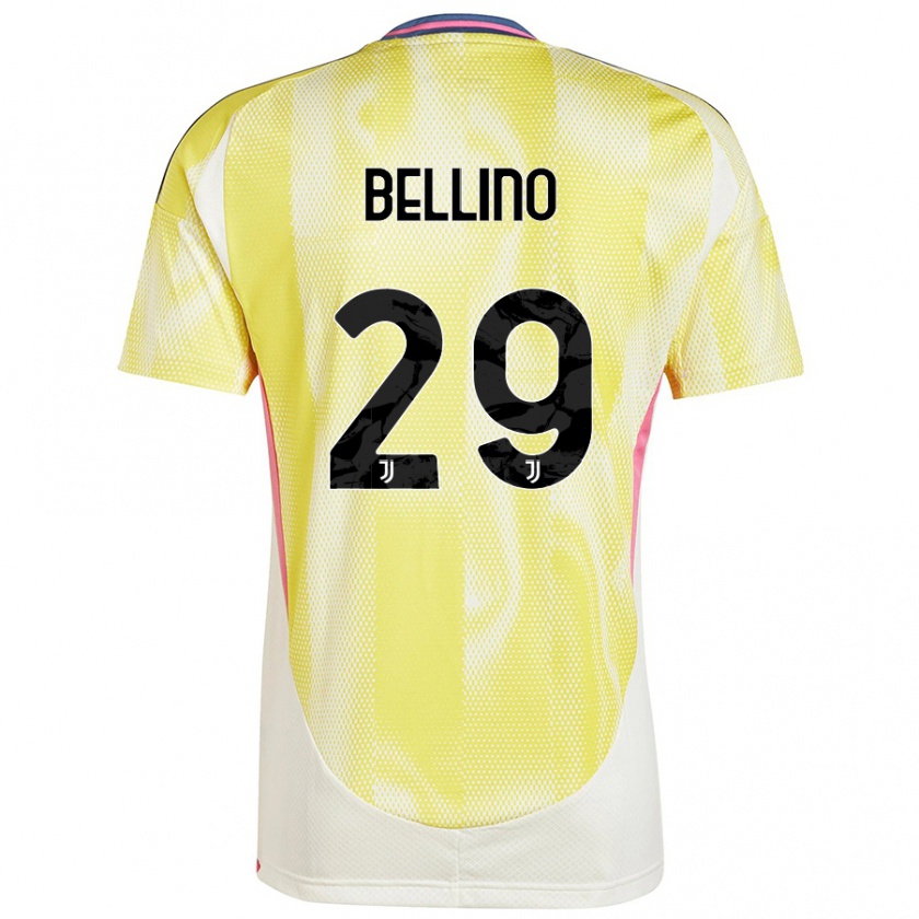 Kandiny Hombre Camiseta Filippo Bellino #29 Amarillo Solar 2ª Equipación 2024/25 La Camisa Chile