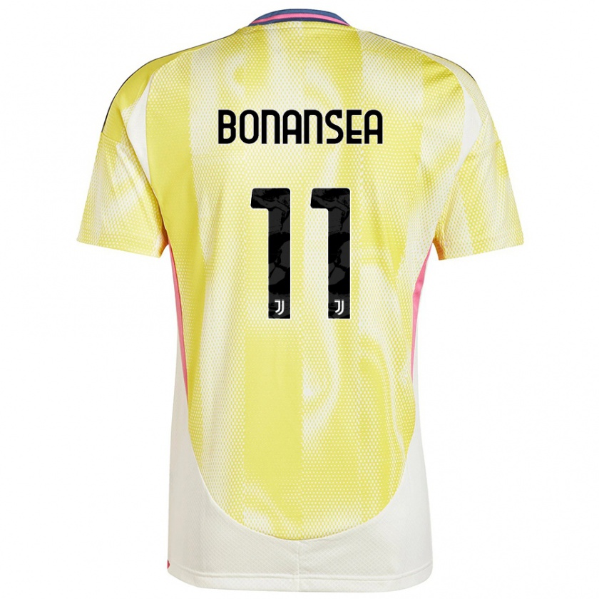 Kandiny Hombre Camiseta Barbara Bonansea #11 Amarillo Solar 2ª Equipación 2024/25 La Camisa Chile