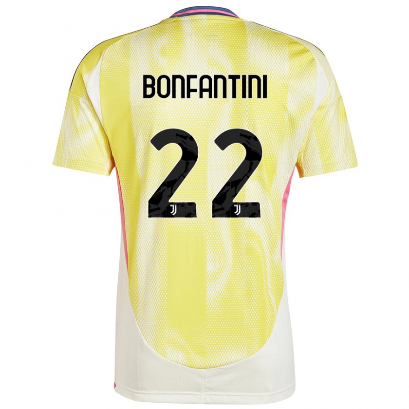 Kandiny Hombre Camiseta Agnese Bonfantini #22 Amarillo Solar 2ª Equipación 2024/25 La Camisa Chile