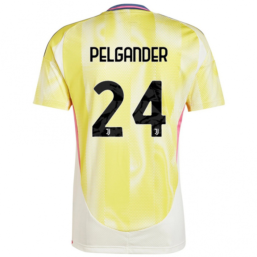 Kandiny Hombre Camiseta Elsa Pelgander #24 Amarillo Solar 2ª Equipación 2024/25 La Camisa Chile