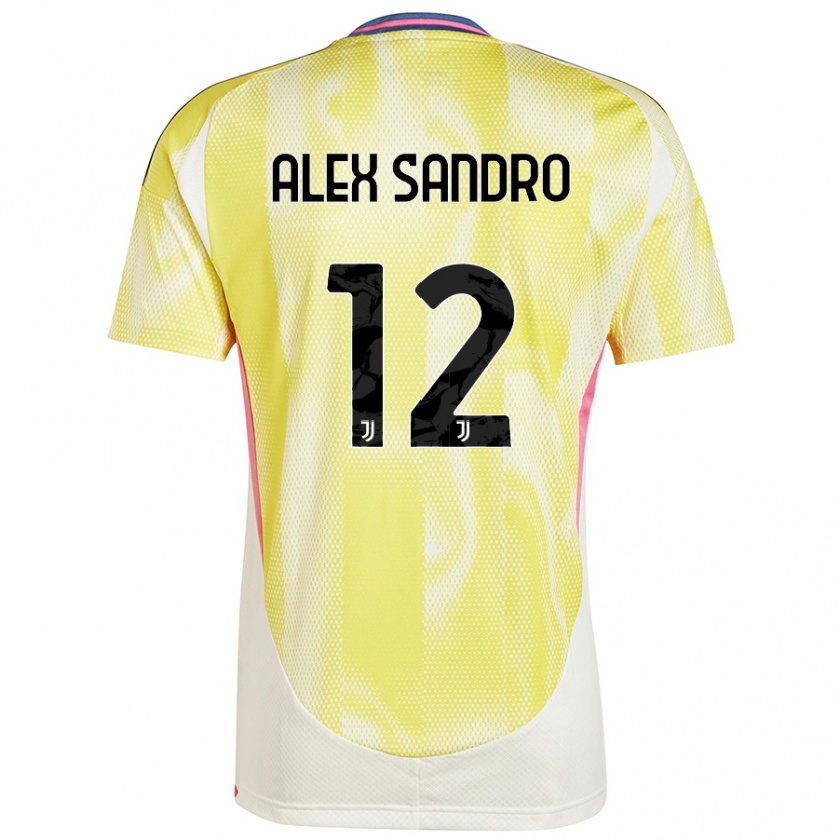 Kandiny Hombre Camiseta Alex Sandro #12 Amarillo Solar 2ª Equipación 2024/25 La Camisa Chile