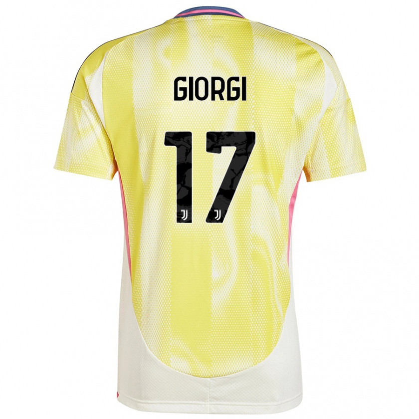 Kandiny Hombre Camiseta Lorenzo Giorgi #17 Amarillo Solar 2ª Equipación 2024/25 La Camisa Chile