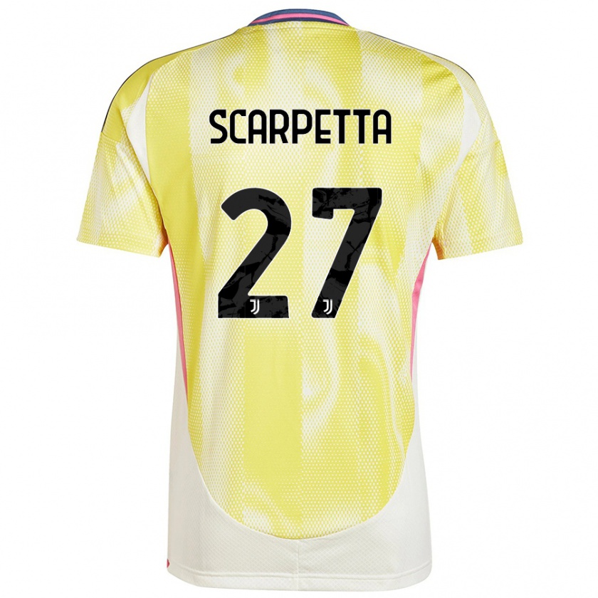 Kandiny Hombre Camiseta Jacopo Scarpetta #27 Amarillo Solar 2ª Equipación 2024/25 La Camisa Chile