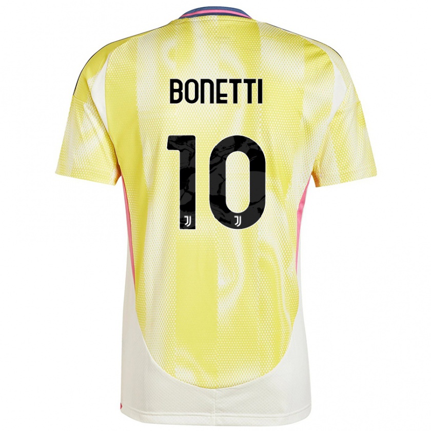 Kandiny Hombre Camiseta Andrea Bonetti #10 Amarillo Solar 2ª Equipación 2024/25 La Camisa Chile