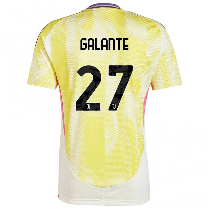 Kandiny Hombre Camiseta Tommaso Galante #27 Amarillo Solar 2ª Equipación 2024/25 La Camisa Chile