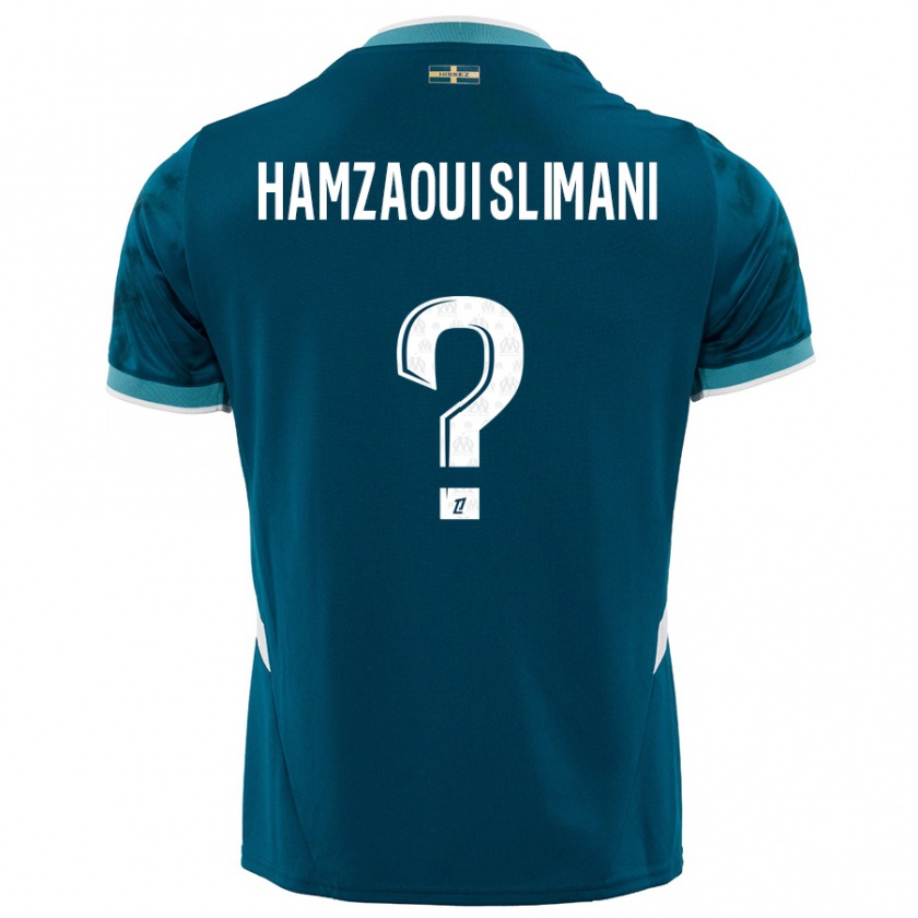 Kandiny Hombre Camiseta Hilan Hamzaoui Slimani #0 Azul Turquesa 2ª Equipación 2024/25 La Camisa Chile