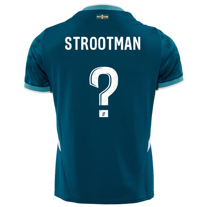 Kandiny Hombre Camiseta Kevin Strootman #0 Azul Turquesa 2ª Equipación 2024/25 La Camisa Chile