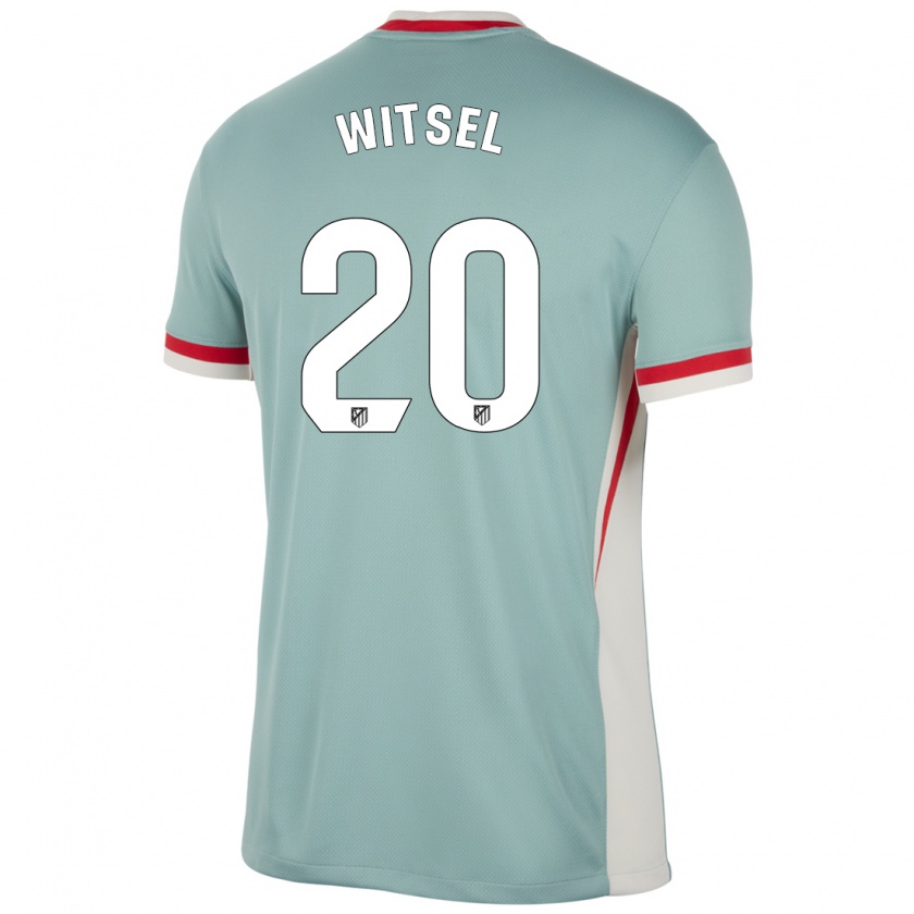 Kandiny Hombre Camiseta Axel Witsel #20 Beige Claro Azul 2ª Equipación 2024/25 La Camisa Chile