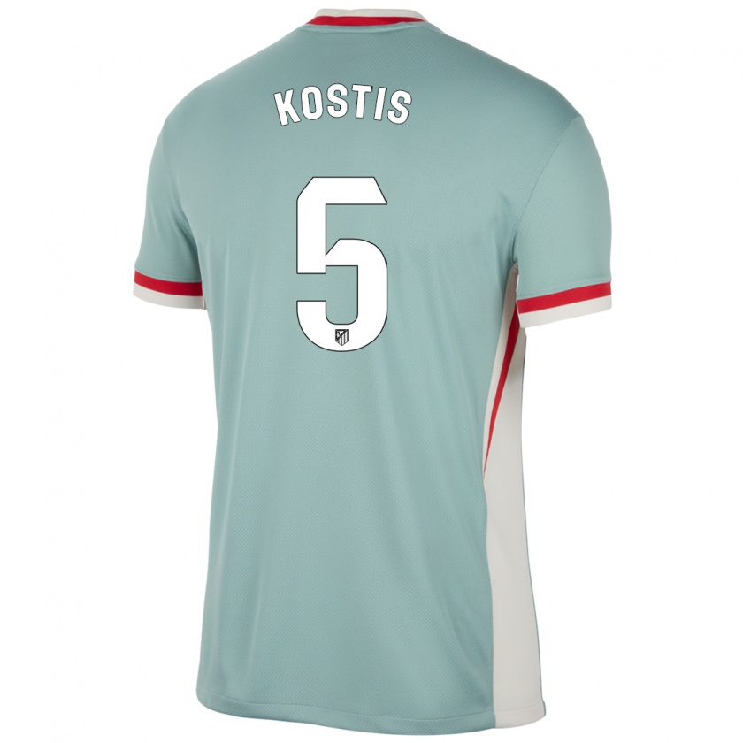 Kandiny Hombre Camiseta Ilias Kostis #5 Beige Claro Azul 2ª Equipación 2024/25 La Camisa Chile