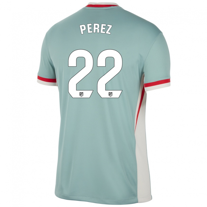 Kandiny Hombre Camiseta Pablo Pérez #22 Beige Claro Azul 2ª Equipación 2024/25 La Camisa Chile