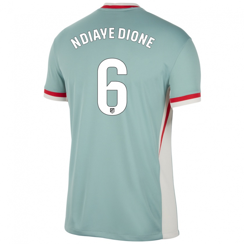 Kandiny Hombre Camiseta Assane Ndiaye Dione #6 Beige Claro Azul 2ª Equipación 2024/25 La Camisa Chile