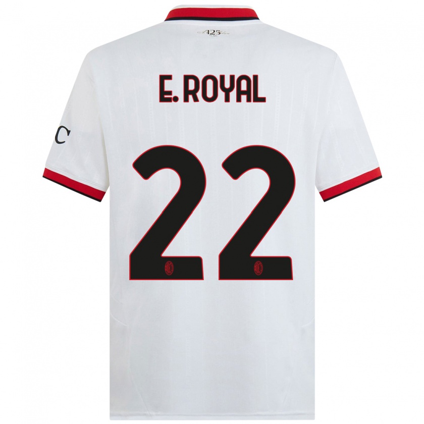 Kandiny Hombre Camiseta Emerson Royal #22 Blanco Negro Rojo 2ª Equipación 2024/25 La Camisa Chile