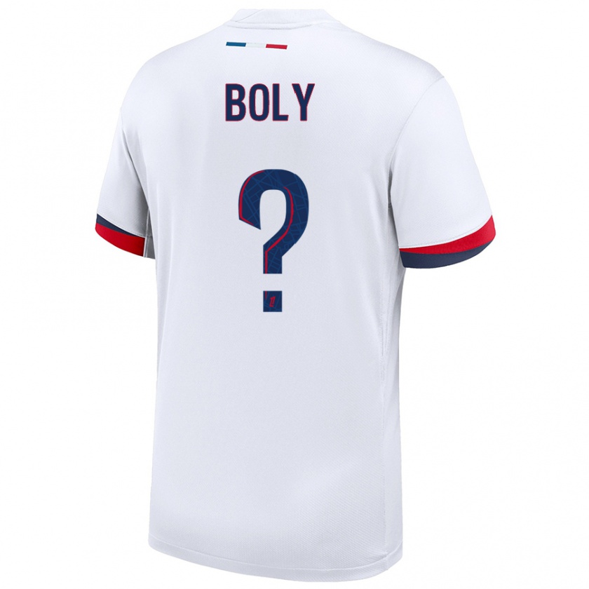 Kandiny Hombre Camiseta David Boly #0 Blanco Azul Rojo 2ª Equipación 2024/25 La Camisa Chile