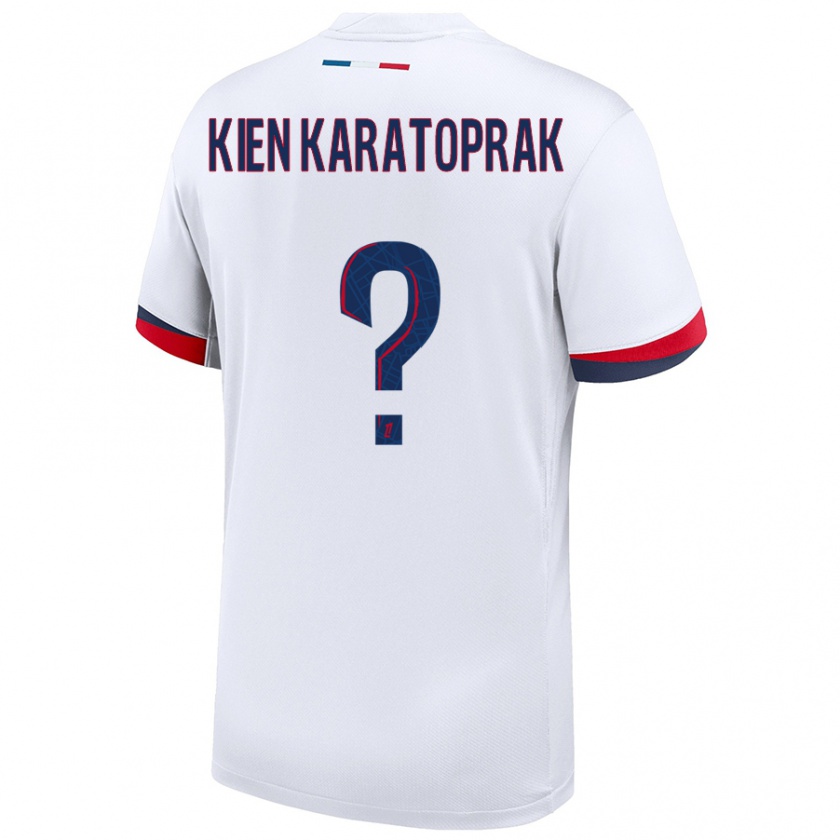 Kandiny Hombre Camiseta Kenan Kien Karatoprak #0 Blanco Azul Rojo 2ª Equipación 2024/25 La Camisa Chile