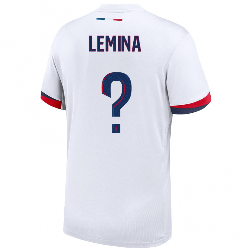 Kandiny Hombre Camiseta Noha Lemina #0 Blanco Azul Rojo 2ª Equipación 2024/25 La Camisa Chile