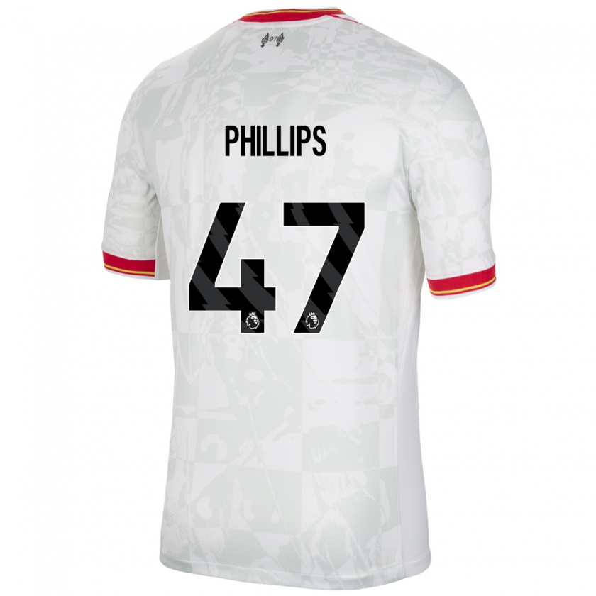 Kandiny Hombre Camiseta Nathaniel Phillips #47 Blanco Rojo Negro Equipación Tercera 2024/25 La Camisa Chile