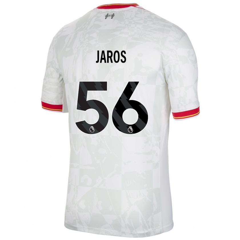 Kandiny Hombre Camiseta Vitezslav Jaros #56 Blanco Rojo Negro Equipación Tercera 2024/25 La Camisa Chile