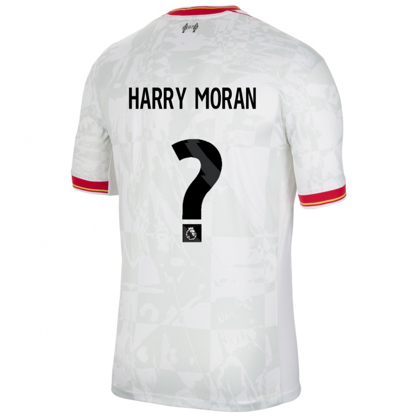 Kandiny Hombre Camiseta Harry Moran #0 Blanco Rojo Negro Equipación Tercera 2024/25 La Camisa Chile