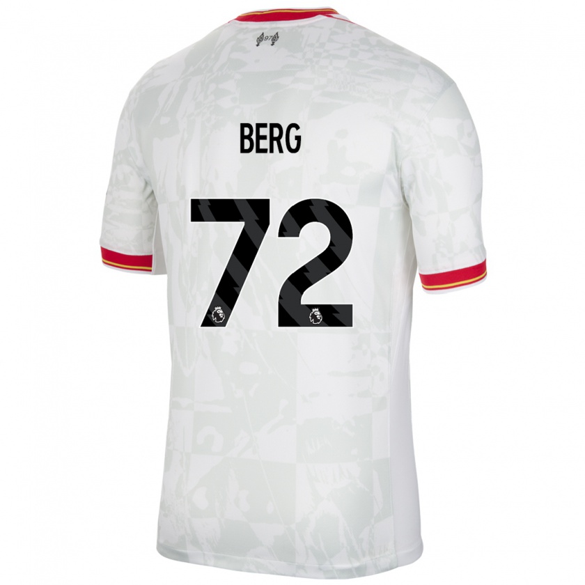 Kandiny Hombre Camiseta Sepp Van Den Berg #72 Blanco Rojo Negro Equipación Tercera 2024/25 La Camisa Chile