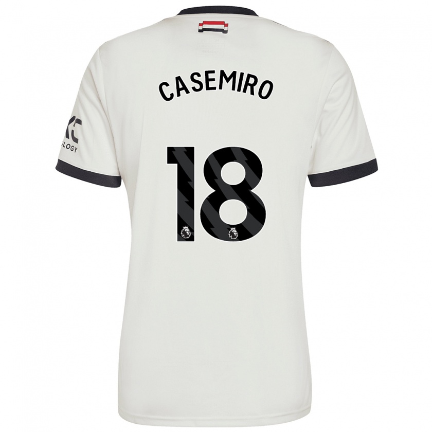 Kandiny Hombre Camiseta Casemiro #18 Blanquecino Equipación Tercera 2024/25 La Camisa Chile