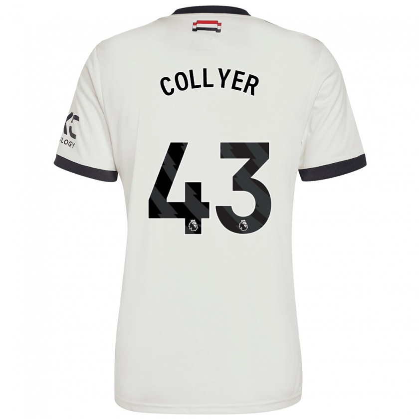 Kandiny Hombre Camiseta Toby Collyer #43 Blanquecino Equipación Tercera 2024/25 La Camisa Chile