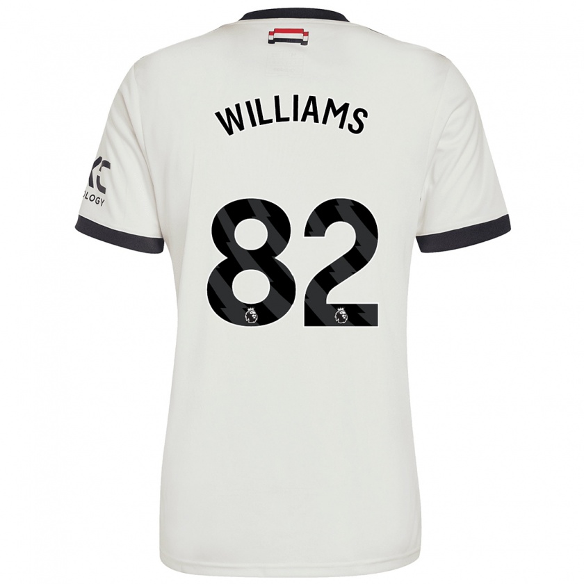 Kandiny Hombre Camiseta Ethan Williams #82 Blanquecino Equipación Tercera 2024/25 La Camisa Chile