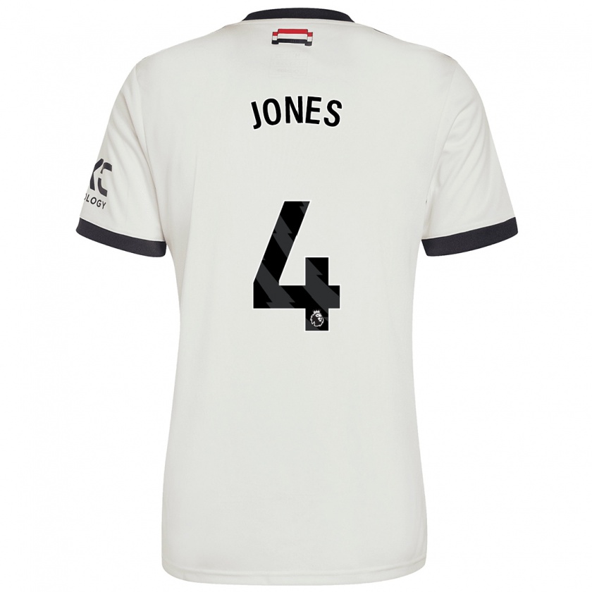 Kandiny Hombre Camiseta Phil Jones #4 Blanquecino Equipación Tercera 2024/25 La Camisa Chile