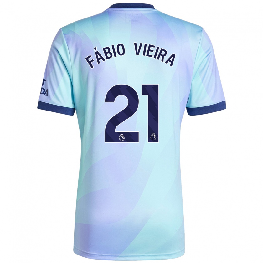 Kandiny Hombre Camiseta Fábio Vieira #21 Agua Equipación Tercera 2024/25 La Camisa Chile