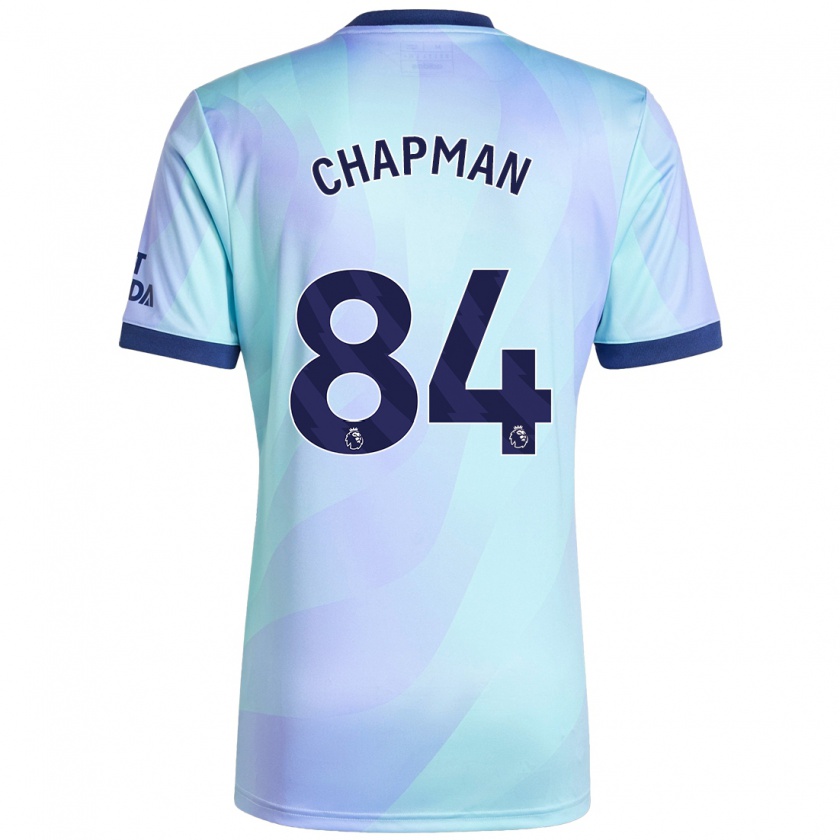 Kandiny Hombre Camiseta Samuel Chapman #84 Agua Equipación Tercera 2024/25 La Camisa Chile