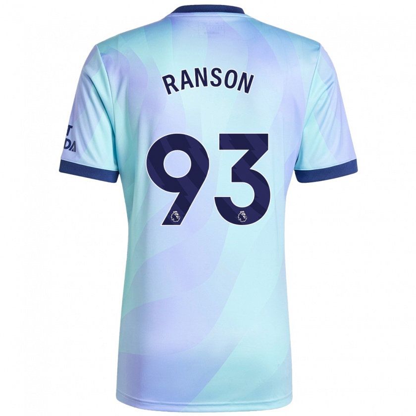 Kandiny Hombre Camiseta Khari Ranson #93 Agua Equipación Tercera 2024/25 La Camisa Chile