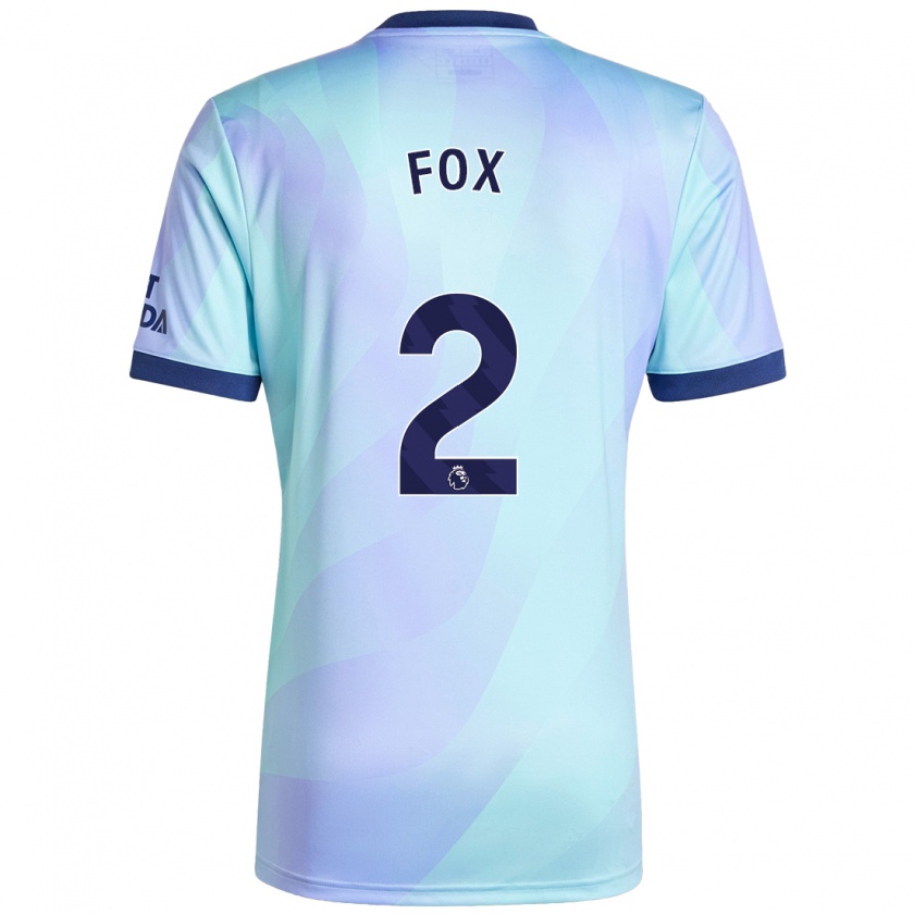 Kandiny Hombre Camiseta Emily Fox #2 Agua Equipación Tercera 2024/25 La Camisa Chile