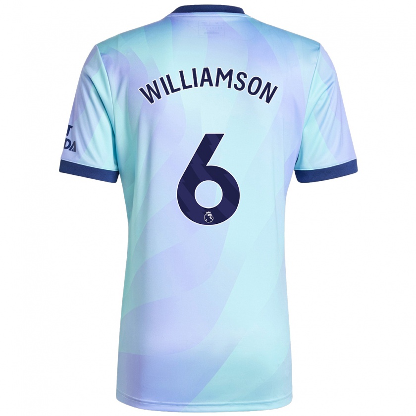 Kandiny Hombre Camiseta Leah Williamson #6 Agua Equipación Tercera 2024/25 La Camisa Chile