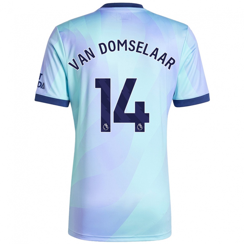 Kandiny Hombre Camiseta Daphne Van Domselaar #14 Agua Equipación Tercera 2024/25 La Camisa Chile