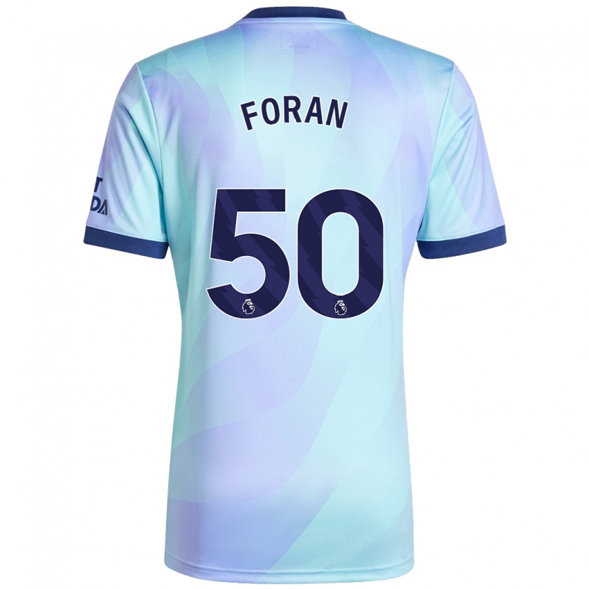 Kandiny Hombre Camiseta Taylor Foran #50 Agua Equipación Tercera 2024/25 La Camisa Chile