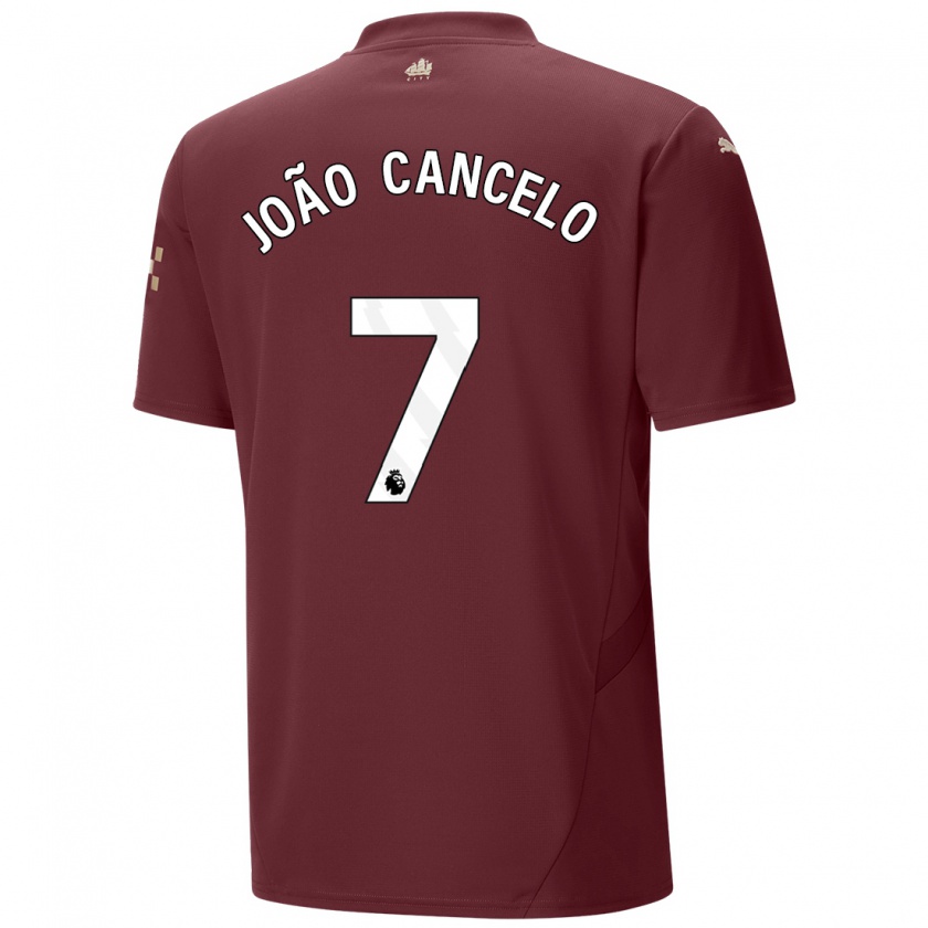 Kandiny Hombre Camiseta João Cancelo #7 Granate Equipación Tercera 2024/25 La Camisa Chile