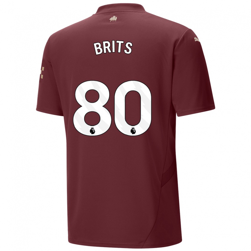 Kandiny Hombre Camiseta Spike Brits #80 Granate Equipación Tercera 2024/25 La Camisa Chile