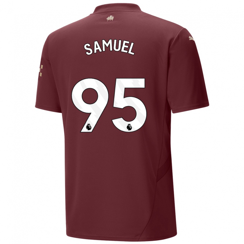 Kandiny Hombre Camiseta Lakyle Samuel #95 Granate Equipación Tercera 2024/25 La Camisa Chile