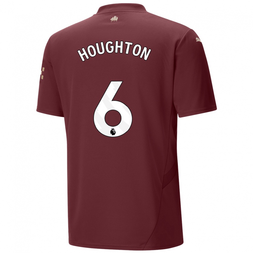 Kandiny Hombre Camiseta Steph Houghton #6 Granate Equipación Tercera 2024/25 La Camisa Chile