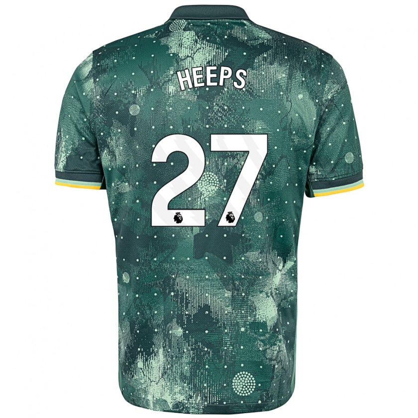 Kandiny Hombre Camiseta Eleanor Heeps #27 Verde Menta Equipación Tercera 2024/25 La Camisa Chile