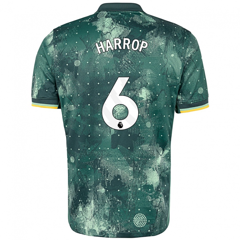 Kandiny Hombre Camiseta Kerys Harrop #6 Verde Menta Equipación Tercera 2024/25 La Camisa Chile