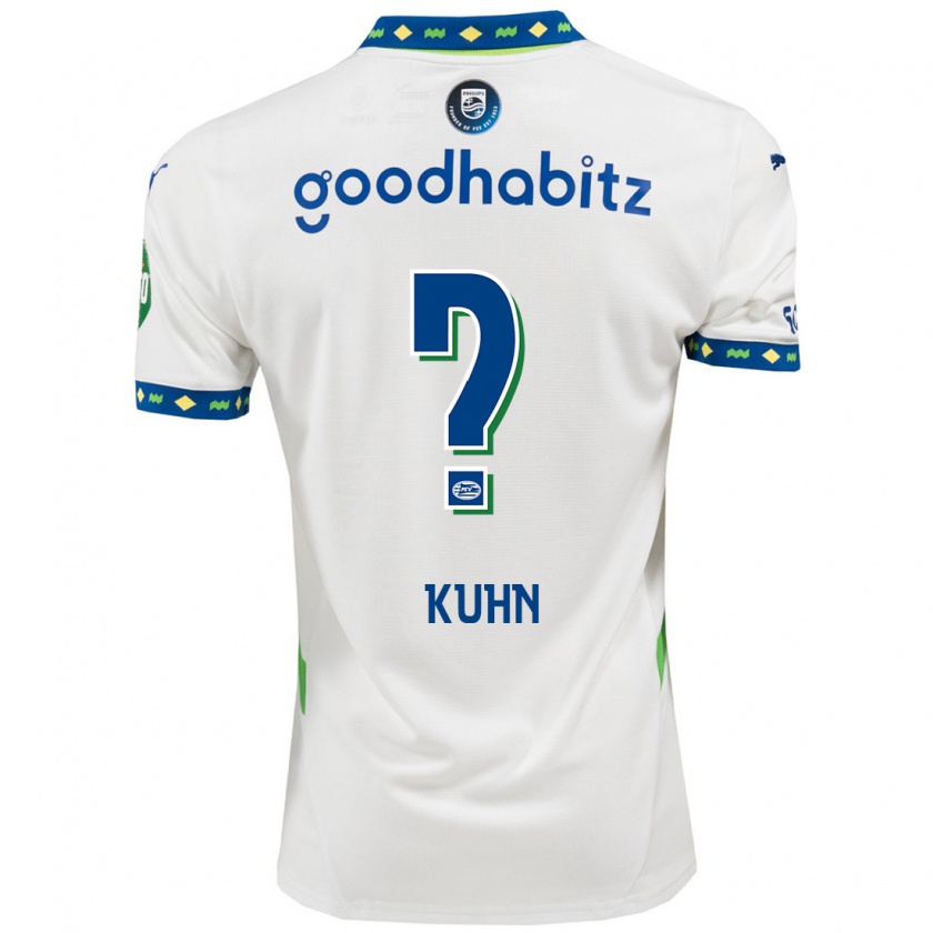 Kandiny Hombre Camiseta Wessel Kuhn #0 Blanco Azul Oscuro Equipación Tercera 2024/25 La Camisa Chile