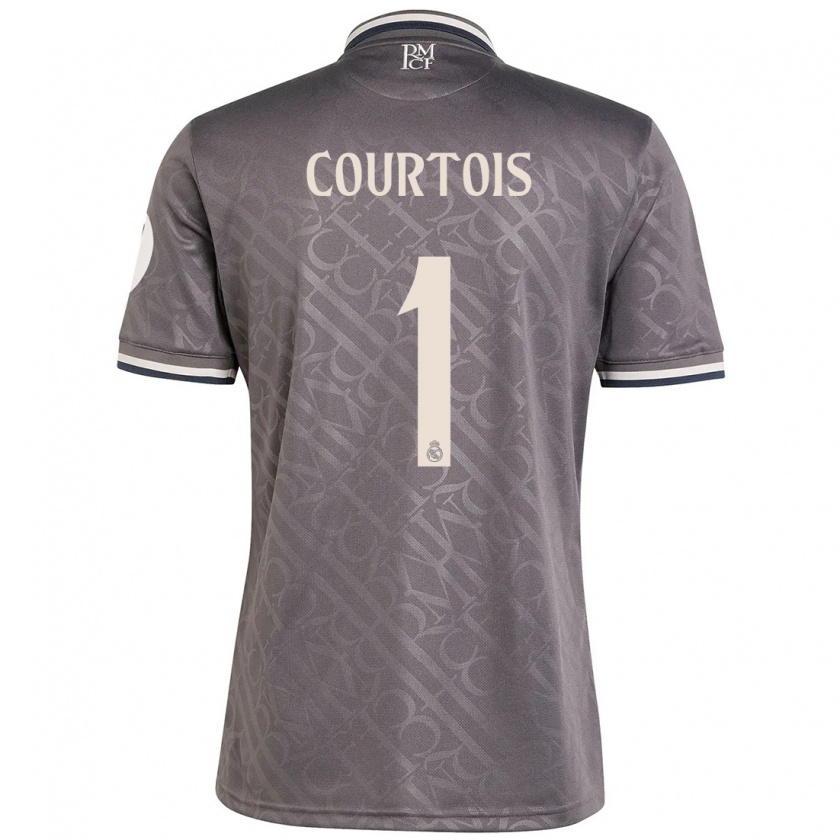 Kandiny Hombre Camiseta Thibaut Courtois #1 Carbón Equipación Tercera 2024/25 La Camisa Chile