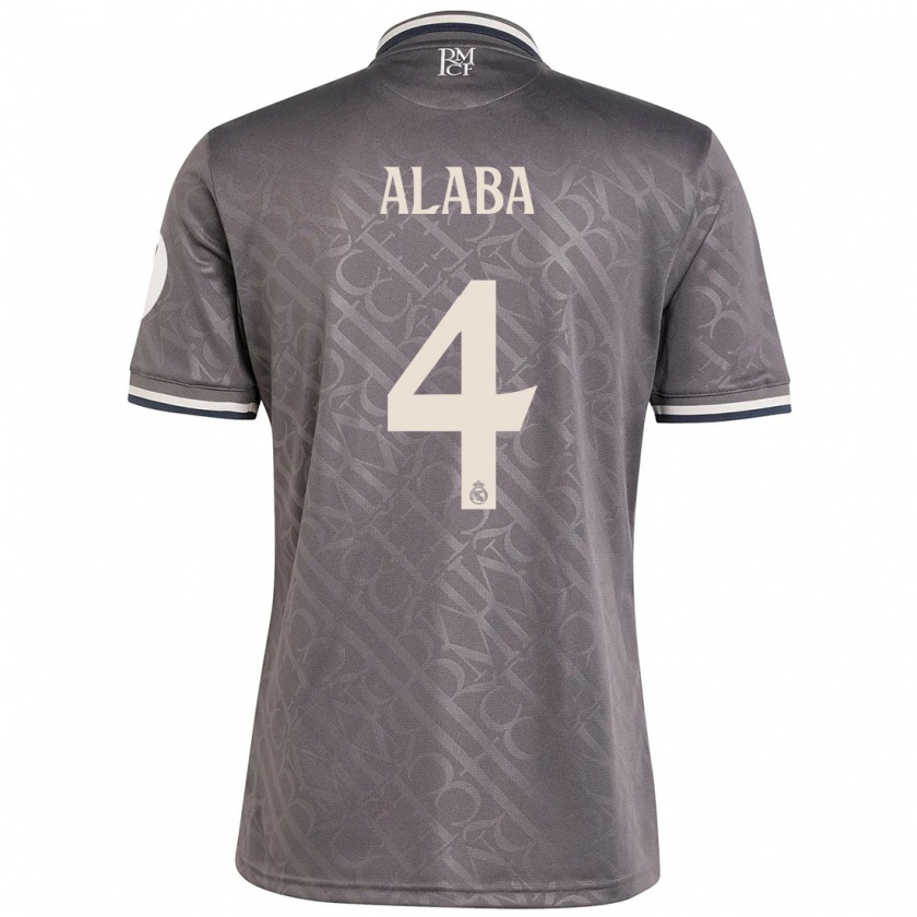 Kandiny Hombre Camiseta David Alaba #4 Carbón Equipación Tercera 2024/25 La Camisa Chile