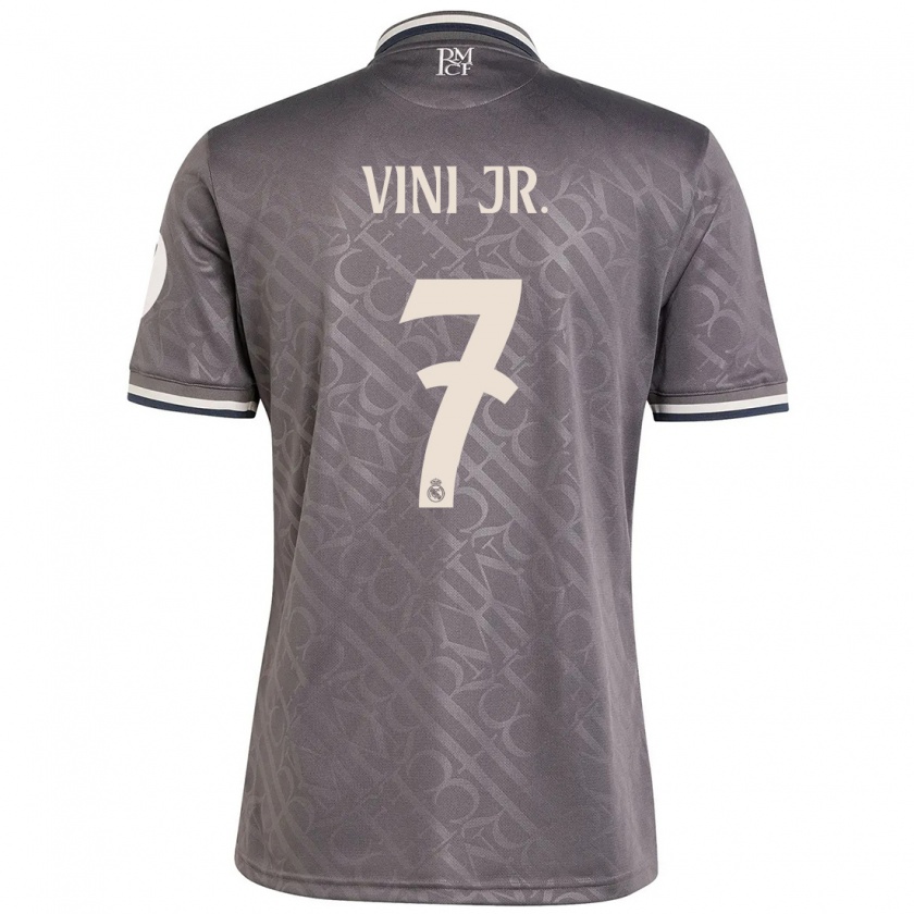 Kandiny Hombre Camiseta Vinicius Junior #7 Carbón Equipación Tercera 2024/25 La Camisa Chile