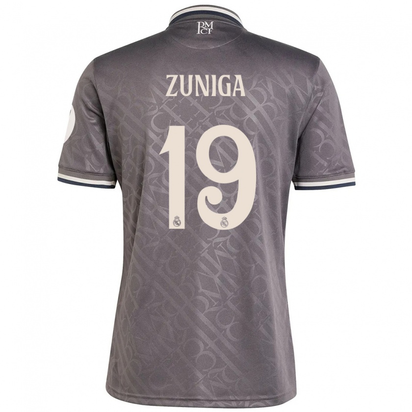 Kandiny Hombre Camiseta Loren Zúñiga #19 Carbón Equipación Tercera 2024/25 La Camisa Chile