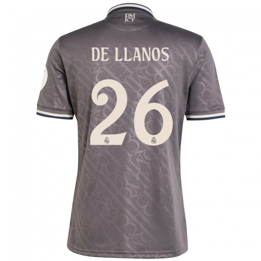 Kandiny Hombre Camiseta Hugo De Llanos #26 Carbón Equipación Tercera 2024/25 La Camisa Chile