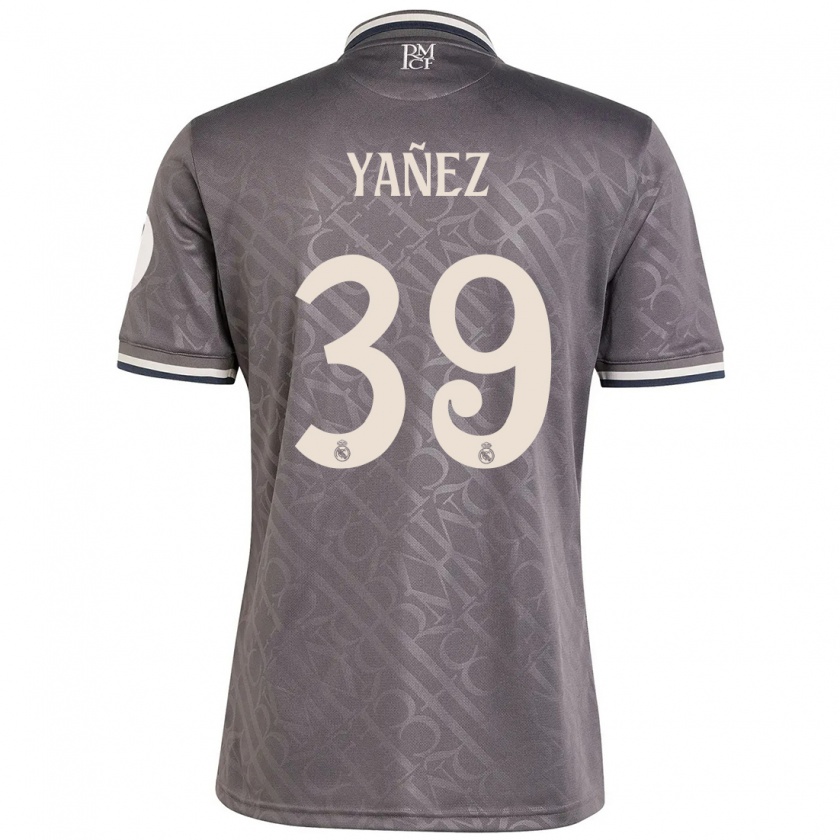 Kandiny Hombre Camiseta Daniel Yañez #39 Carbón Equipación Tercera 2024/25 La Camisa Chile